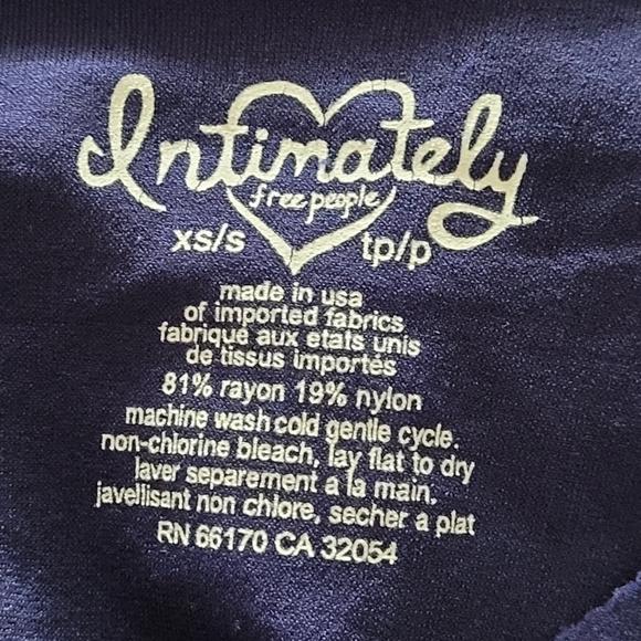 Intimately Free People Navy Blue Racer Back Tank Top XS/S - Picture 6 of 6